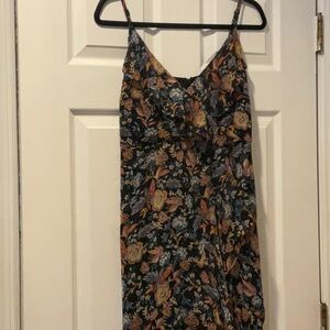 Express Orange Tan Spaghetti Strap Mini Slip Dress